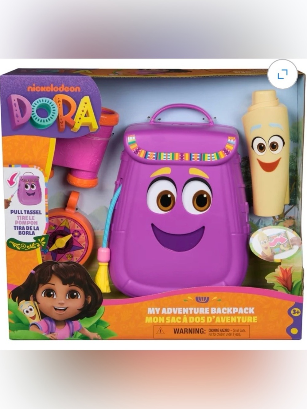 Nickelodeon Dora Purple Adventure Backpack Playset, NEW